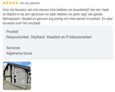 Review van de opdrachtgever